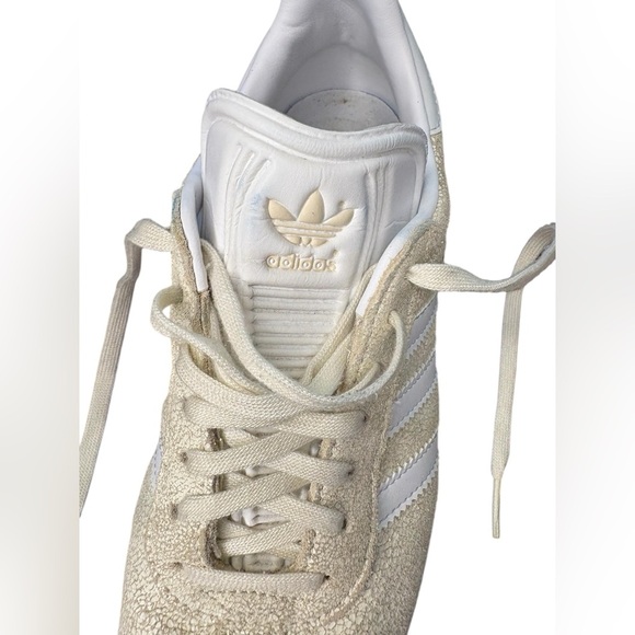 Adidas Gazelle Clear Grey Crackle Cloud Off White Shoes Sneakers womens 6.5 - Picture 6 of 10